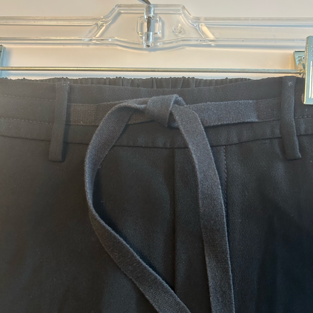 Vince Pants, elastic back drawstring waist loops, side back pockets, black, Sz S - Picture 12 of 16